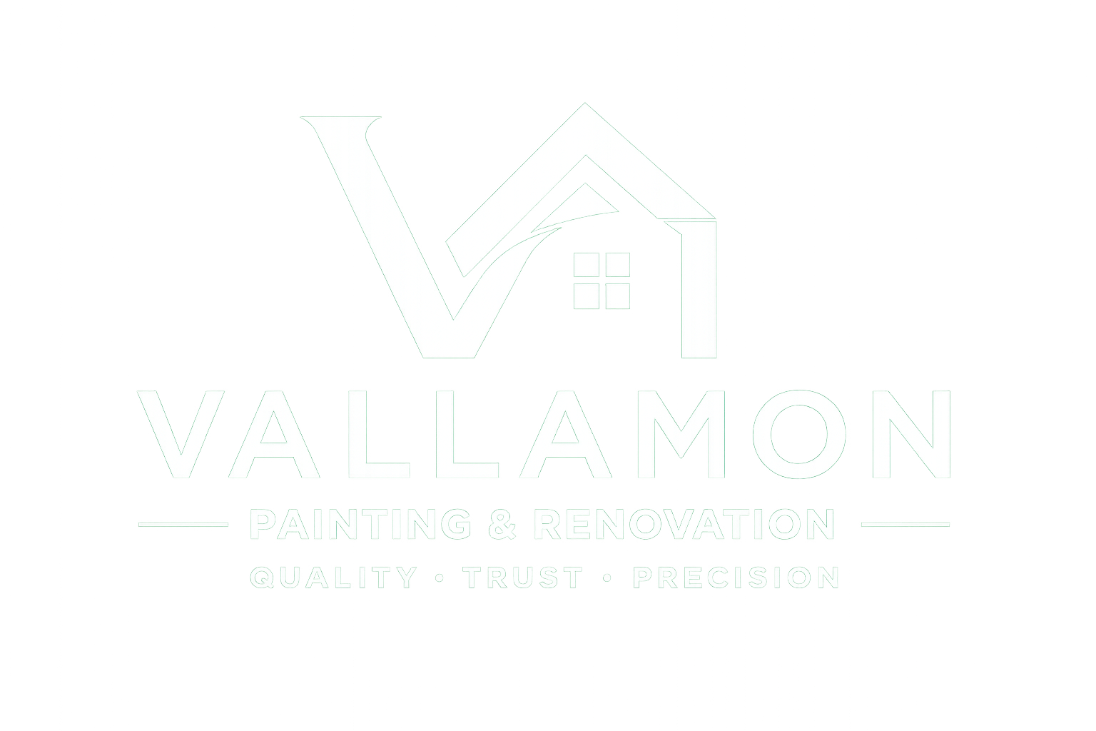 Vallamon Painting & Renovation White Logo
